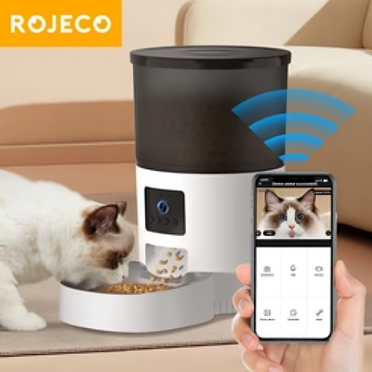 HappyPaws Store™ Smart Food Feeder with Camera for Cats and Dogs