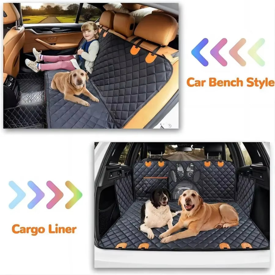 HappyPaws Store™ Dog Car Seat Cover for Back Seat, 100% Waterproof